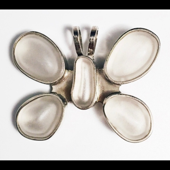 Rebecca Collins butterfly brooch clip pendant - Picture 1 of 15